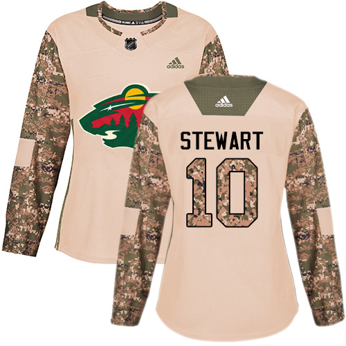 Adidas Wild #10 Chris Stewart Camo Authentic Veterans Day Women's Stitched NHL Jersey